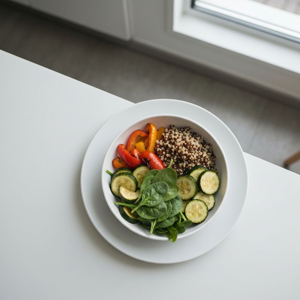 Mittagsschüssel mit Gemüse