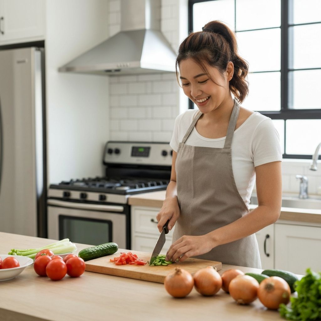 Mahlzeitenvorbereitung zu Hause
