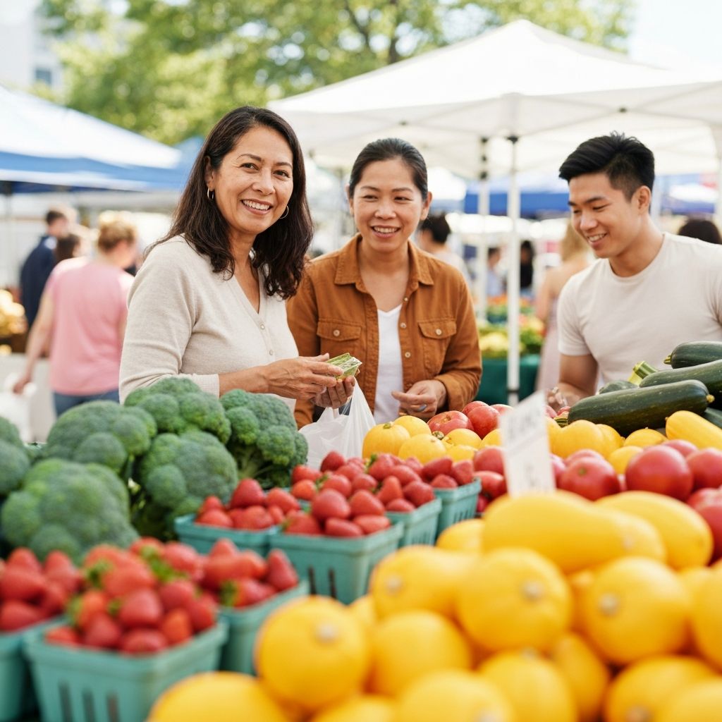 Saisonale Produkte auf dem Markt